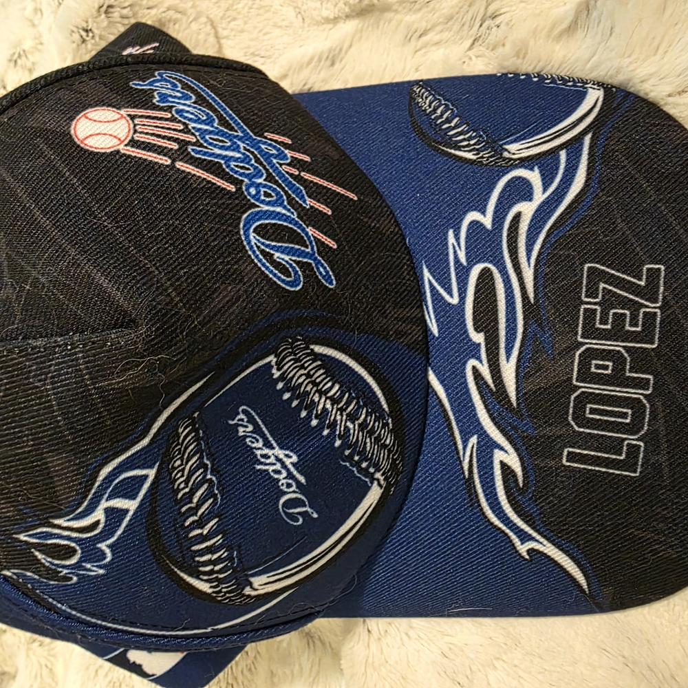 Blue and Black Baseball Cap